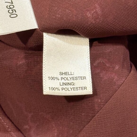 Y2K LOFT Babydoll Womens Size 12 Burgundy Paisley Romance Satin Ruffle Cami Top - Picture 7 of 10